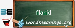 WordMeaning blackboard for filariid